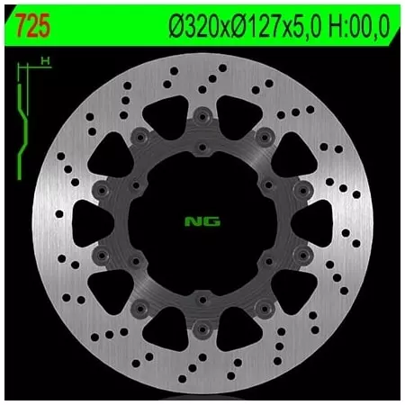Disque de Frein Avant NG 725 Rond semi-Flottant KTM - Freinage NG BRAKE