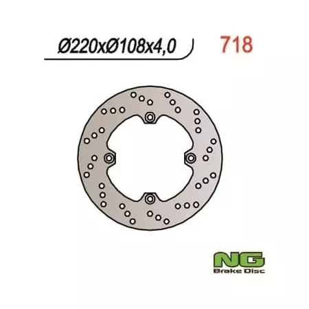 Disque De Frein Arrière NG 718 Rond Fixe - Freinage NG BRAKE