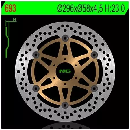 Disque de Frein Avant NG 693 Rond Flottant - Freinage NG BRAKE
