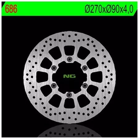Disque de Frein Avant Gauche NG 686 Rond Fixe Malaguti - Freinage NG BRAKE