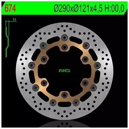 Disque de Frein Avant Gauche NG 674 Rond Flottant Suzuki DR650SE