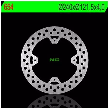 Disque de Frein Arrière Droit NG 654 Rond Fixe - Freinage NG BRAKE