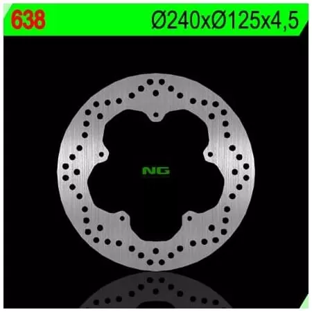 Disque De Frein Fixe Rond NG Diamètre 240xDiamètre 125x4,5mm - Freinage NG BRAKE