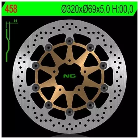 Disque De Frein Avant NG 458 Rond Flottant - Freinage NG BRAKE