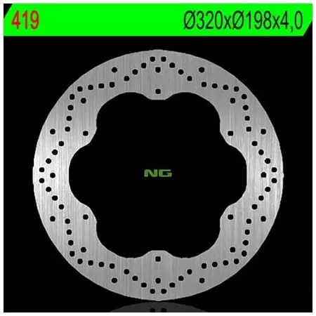 Disque de Frein Avant Gauche NG 419 Rond Fixe - Freinage NG BRAKE