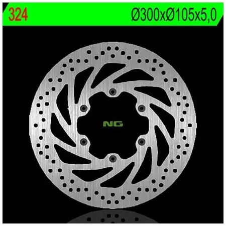 Disque de Frein Avant Gauche NG 324 Rond Fixe - Freinage NG BRAKE