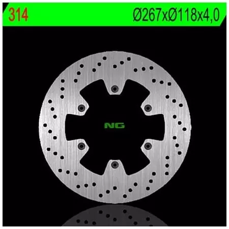 Disque de Frein Avant Gauche NG 314 Rond Fixe Yamaha TT600 - Freinage NG BRAKE