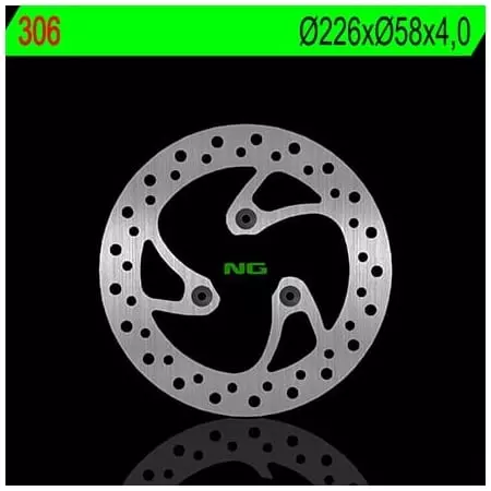 Disque de Frein Avant Gauche NG 306 Rond Fixe Peugeot - Freinage NG BRAKE