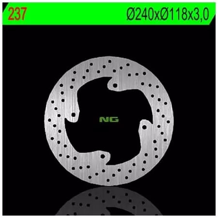 Disque de Frein Avant Gauche NG 237 Rond Fixe Honda - Freinage NG BRAKE