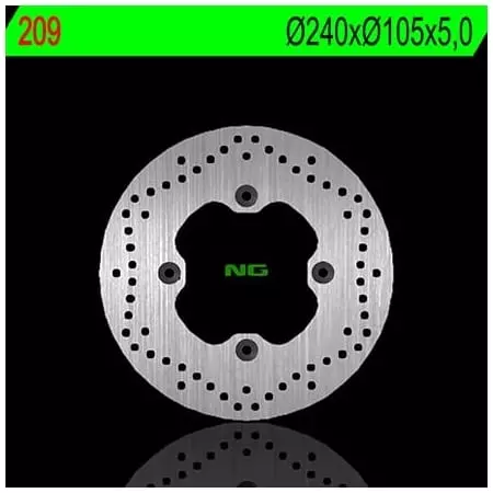 Disque de Frein Arrière NG 209 Rond Fixe - Freinage NG BRAKE