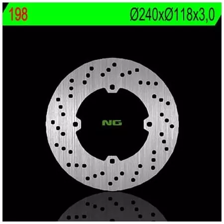 Disque de Frein Avant Gauche NG 198 Rond Fixe Honda CR12R - Freinage NG BRAKE