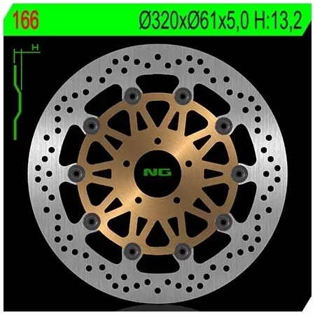 Disque de Frein Avant NG 166 Rond Flottant - Freinage NG BRAKE