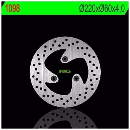 Disque de Frein Arrière Droit NG 1586 Rond Fixe Honda - Freinage NG BRAKE