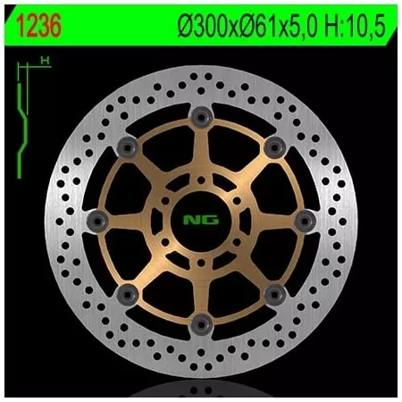 Disque de Frein Avant NG 1236 Rond Flottant - Freinage NG BRAKE