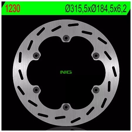 Disque de Frein Arrière Gauche NG 1230 Rond Fixe - Freinage NG BRAKE