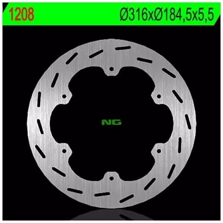 Disque de Frein Arrière NG 1208 Rond Fixe Honda GL1500A Goldwing - Freinage NG BRAKE