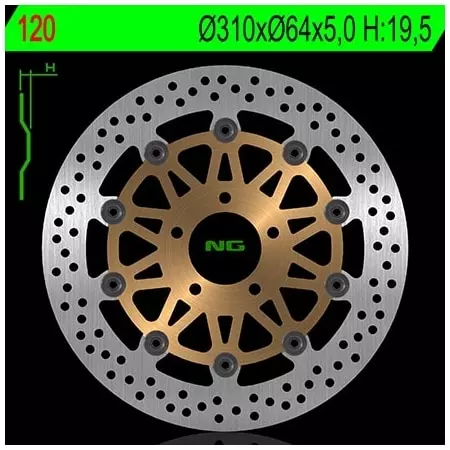 Disque de Frein Avant NG 120 Rond Flottant Suzuki - Freinage NG BRAKE