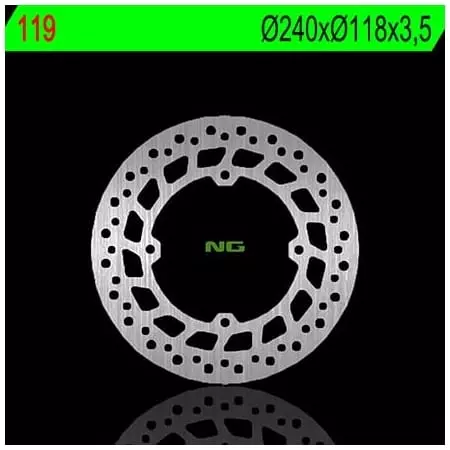 Disque de Frein Avant Gauche NG 119 Rond Fixe Honda - Freinage NG BRAKE