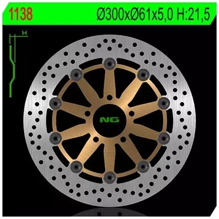 Disque de Frein Avant NG 1138 Rond Flottant Suzuki - Freinage NG BRAKE