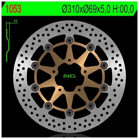 Disque de Frein Avant NG 1053 Rond Flottant - Freinage NG BRAKE