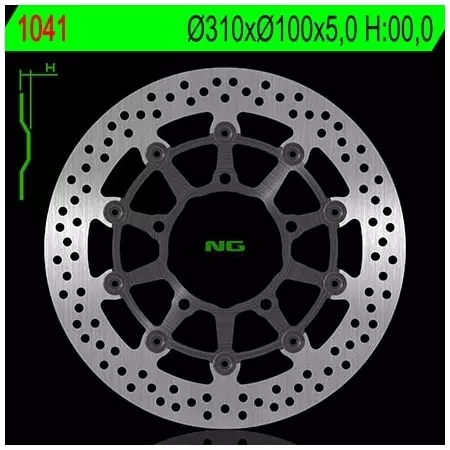 Disque de Frein Avant NG 1041 Rond Fixe Suzuki - Freinage NG BRAKE