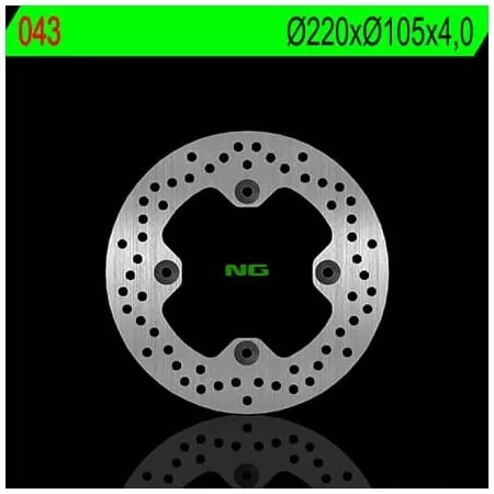 Disque de Frein Arrière NG 043 Rond Fixe