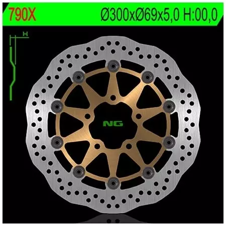 Disque de Frein Avant NG 790X Pétale Flottant Suzuki - Freinage NG BRAKE