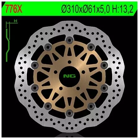 Disque de Frein Avant NG 776X Pétale Flottant Kawasaki - Freinage NG BRAKE