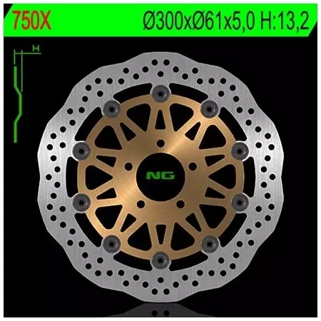 Disque de Frein Avant NG 750X Pétale Flottant Kawasaki - Freinage NG BRAKE