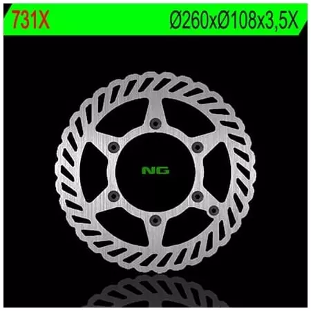 Disque de Frein Avant Gauche NG 731X Pétale Fixe Gas Gas - Freinage NG BRAKE