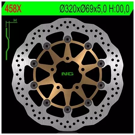 Disque de Frein Avant NG 458X Pétale Flottant Suzuki - Freinage NG BRAKE