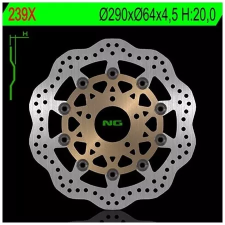 Disque de Frein Avant NG 239X Pétale Flottant Yamaha - Freinage NG BRAKE