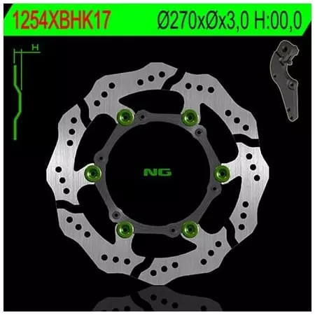 Disque de Frein Avant NG 1254XBH Pétale Flottant KTM SX/EXC - Freinage NG BRAKE