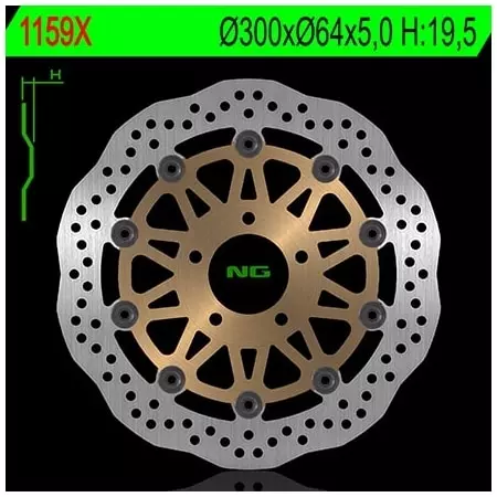 Disque de Frein Avant NG 1159X Pétale Flottant - Freinage NG BRAKE