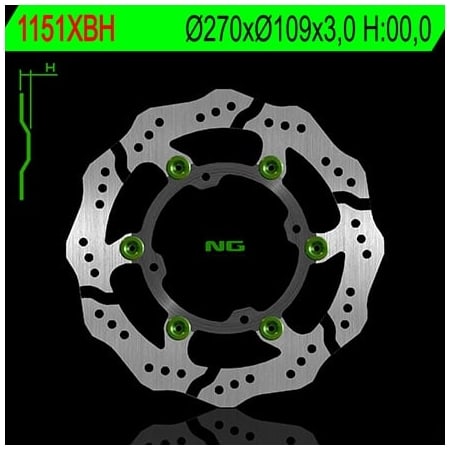 Disque de Frein Avant NG 1151XBH Pétale Flottant Kawasaki - Freinage NG BRAKE