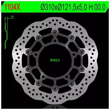 Disque de Frein Avant NG 1104X Pétale Flottant