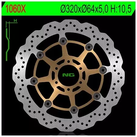 Disque De Frein Avant NG 1060X Pétale Flottant - Freinage NG BRAKE