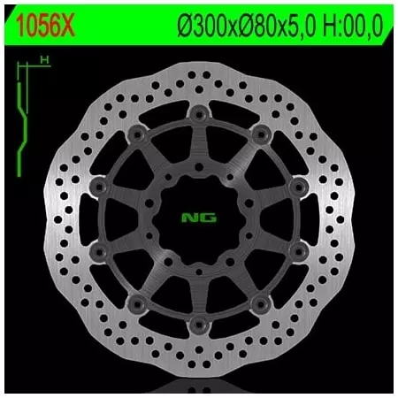 Disque De Frein Avant NG Brakes 1056X Flottant Pour Kawasaki - Freinage NG BRAKE