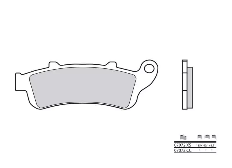 Plaquettes De Frein Avant/Arrière Brembo Organique - 07072Cc