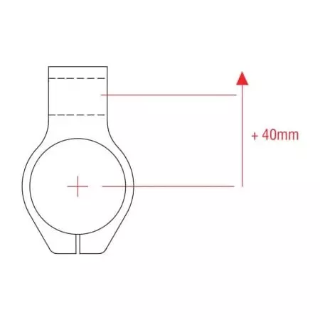 Bracelets Lightech Diamètre 55 Hauteur +20mm/Déport +40mm/10° Noir