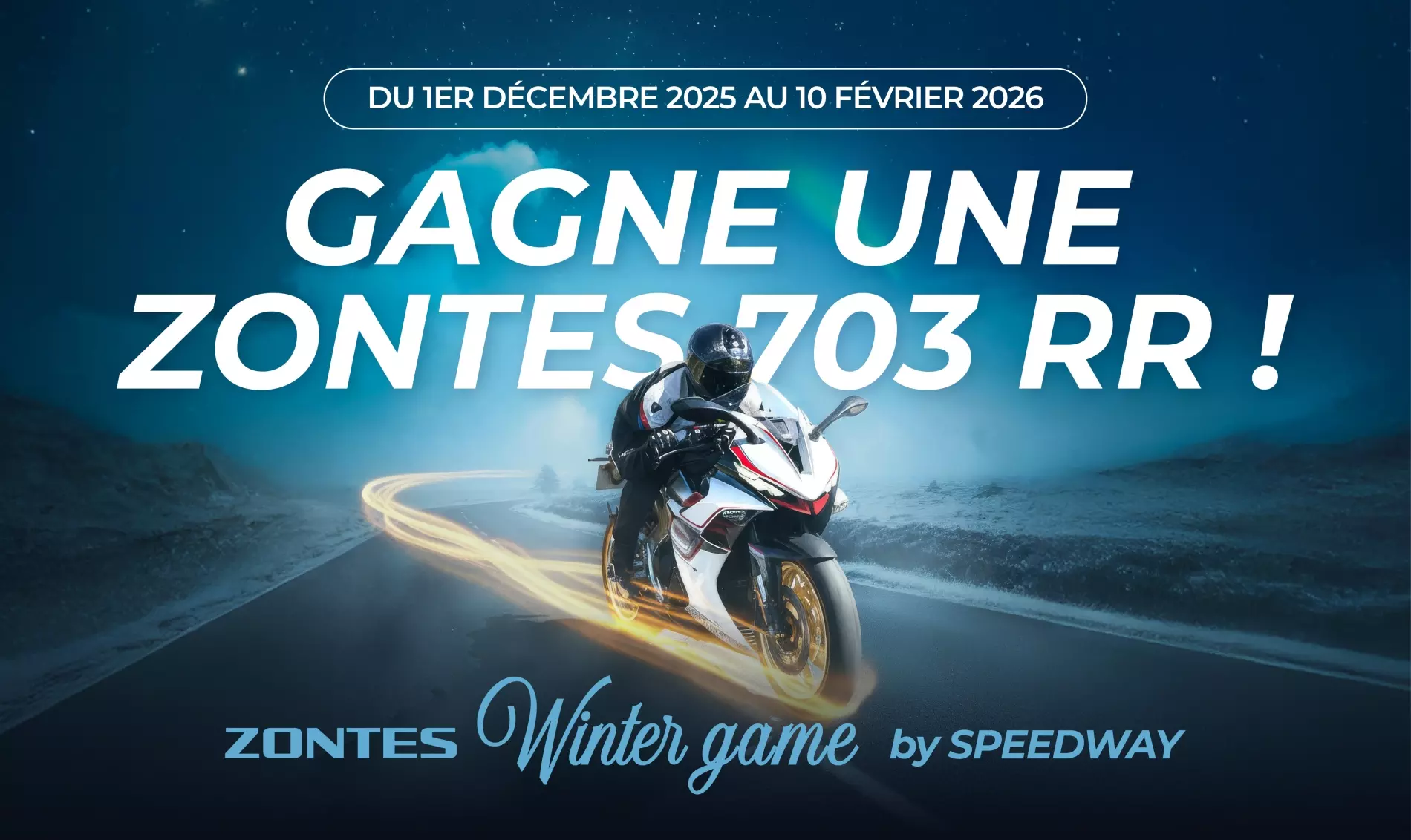 Jeu concours moto à gagner avec équipement complet