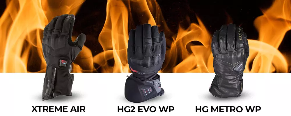 Gant moto chauffant