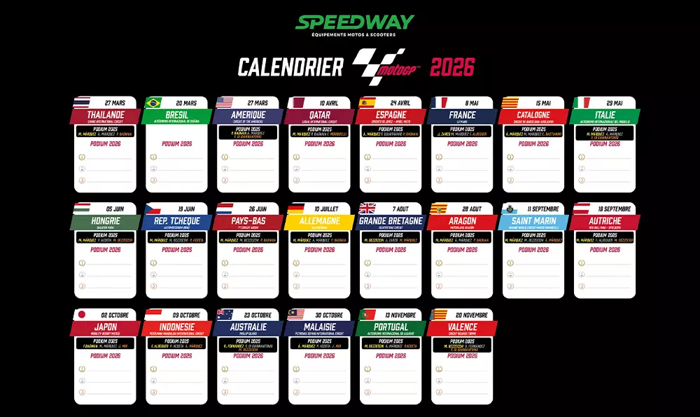 Calendrier Moto GP à imprimer