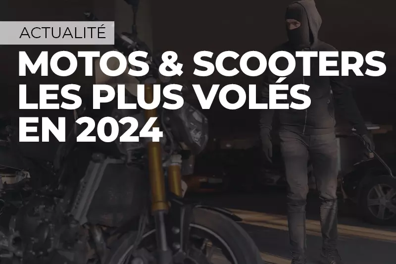 Les motos et scooters les plus volés